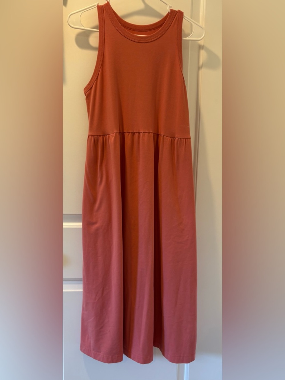 a new day Tiered Maxi Dress in Terracotta Pink